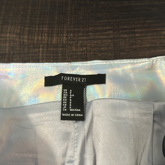 Metallic Silver Forever 21 Skirt Sz: S - Picture 2 of 4